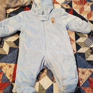 Winter warm hooded for 0-3 mos. boys